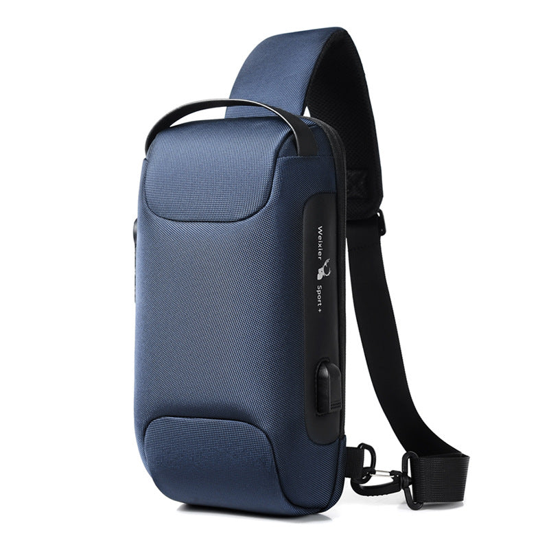 Waterproof USB Anti-theft Crossbody Shoulder Bag