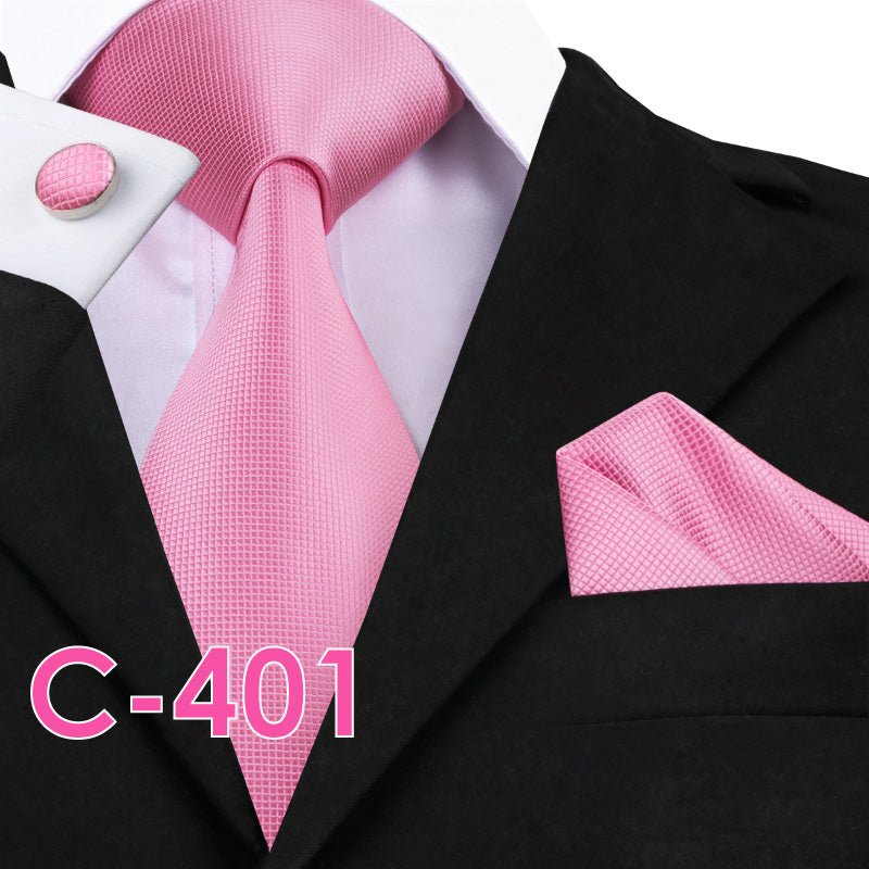 Silk Mens Neck Tie Set
