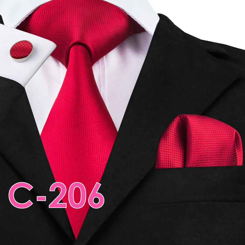 Silk Mens Neck Tie Set