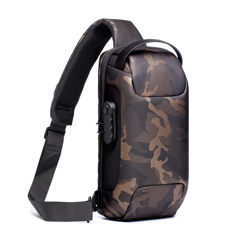Waterproof USB Anti-theft Crossbody Shoulder Bag