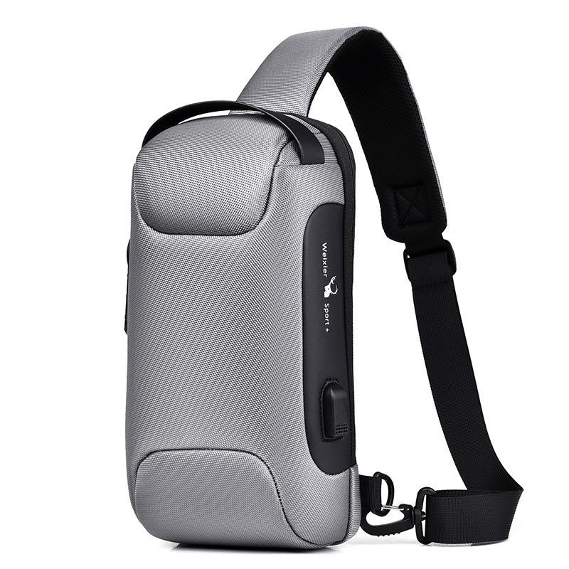 Waterproof USB Anti-theft Crossbody Shoulder Bag