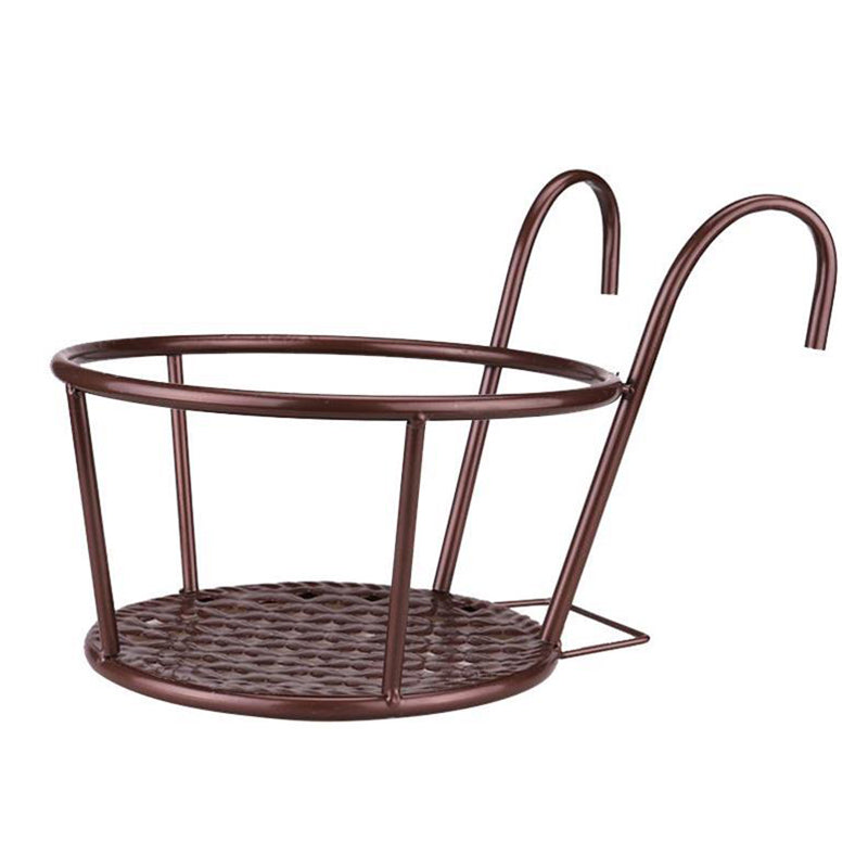 Chrome Black Metal Outdoor Plant Pot Holder