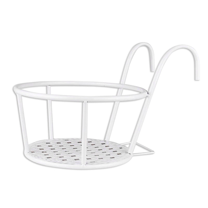 Chrome Black Metal Outdoor Plant Pot Holder