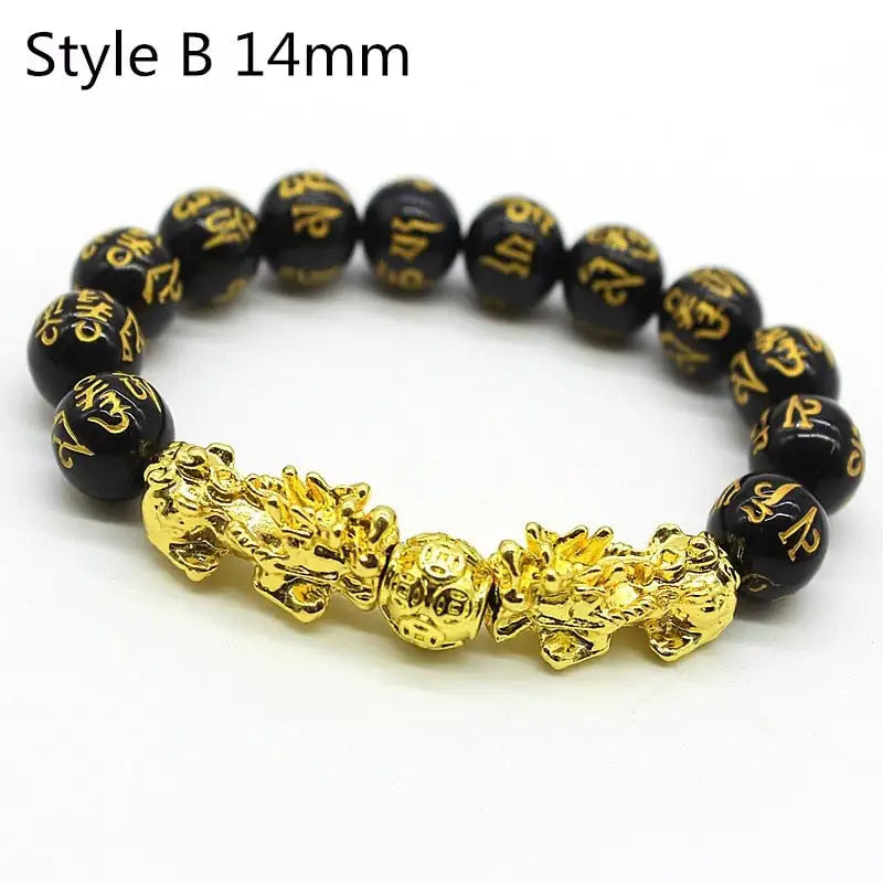 Feng Shui Wealth Bracelet Black Beads