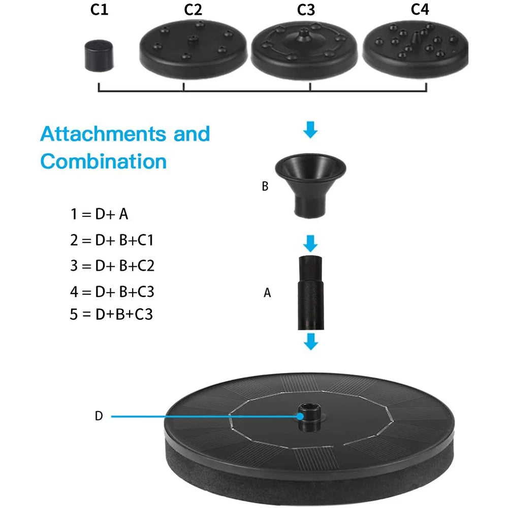 Mini Solar Water Fountain Pool