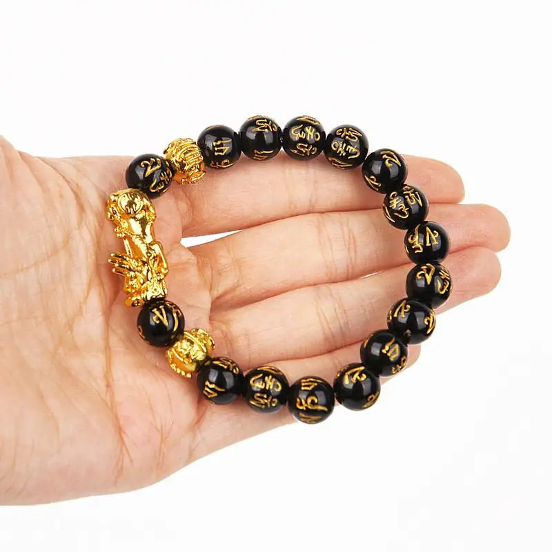 Feng Shui Wealth Bracelet Black Beads