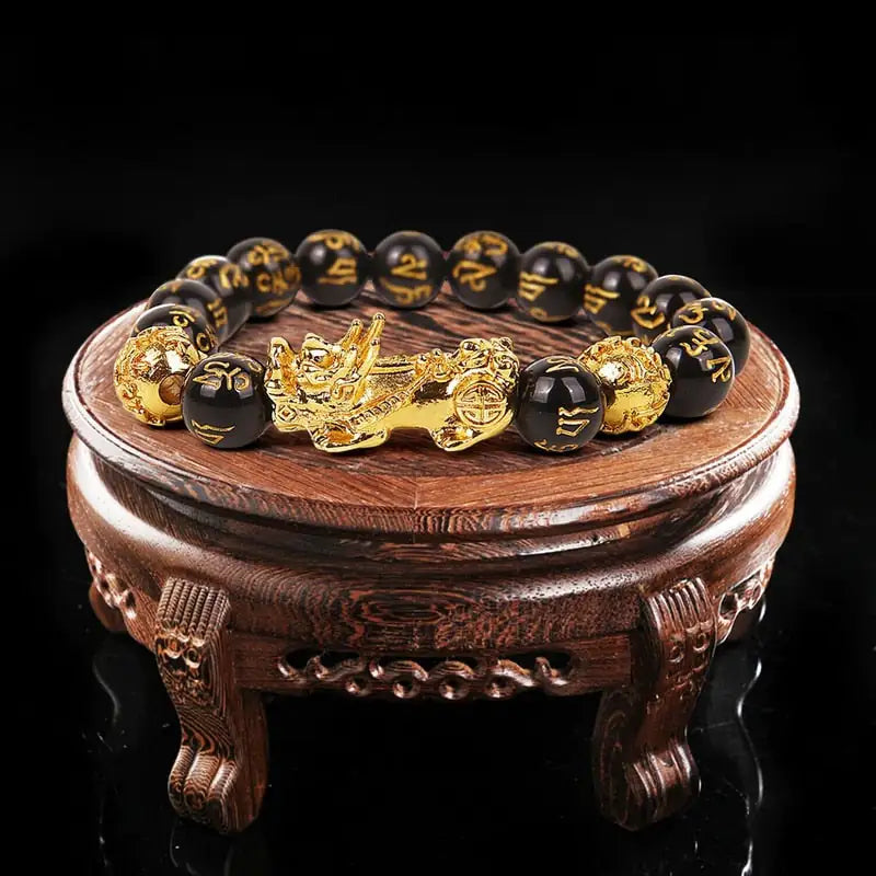 Feng Shui Wealth Bracelet Black Beads