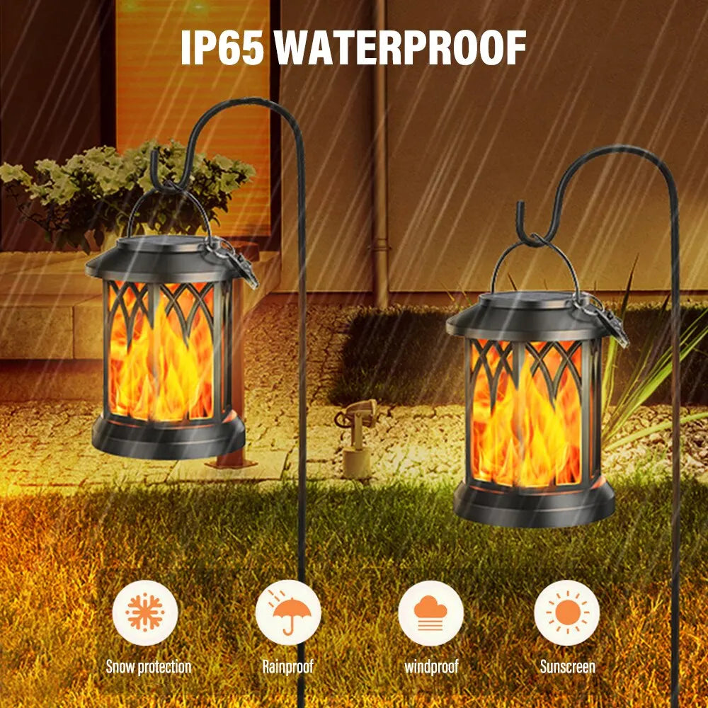 LED Solar Energy Simulation Flame Lamp