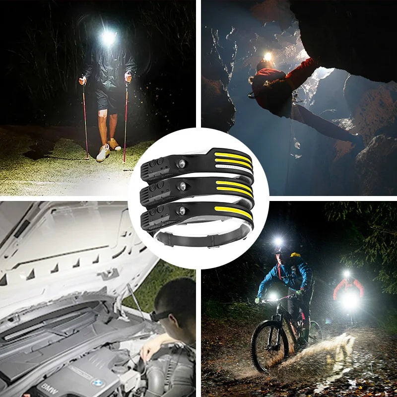 COB LED Sensor Head Lamp