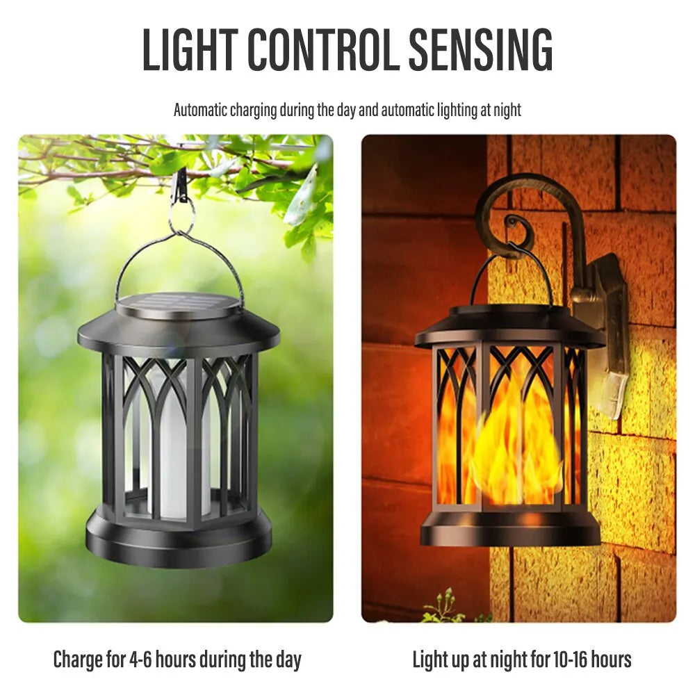 LED Solar Energy Simulation Flame Lamp