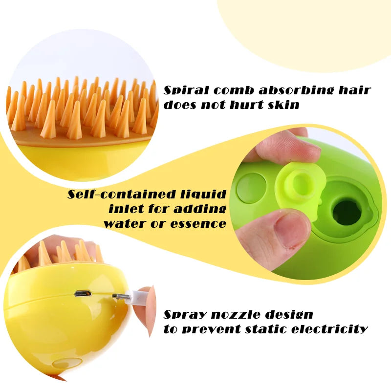 Electric Spray Cat Hair Brush