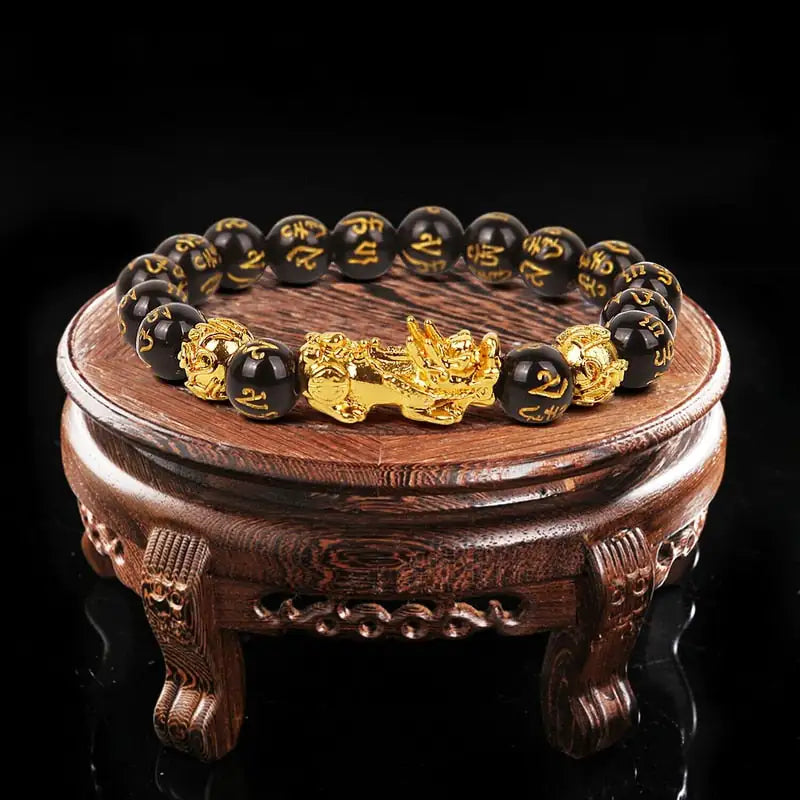 Feng Shui Wealth Bracelet Black Beads
