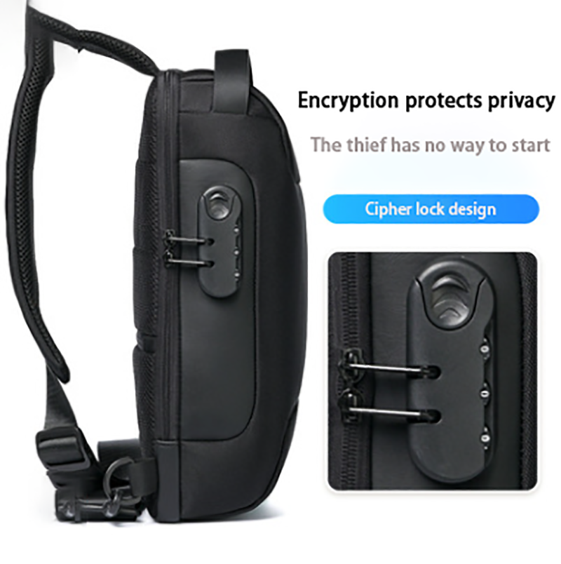 Waterproof USB Anti-theft Crossbody Shoulder Bag