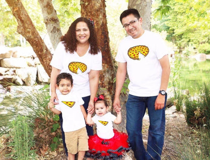 Family Matching Cute Pizza Short Sleeve T-Shirts