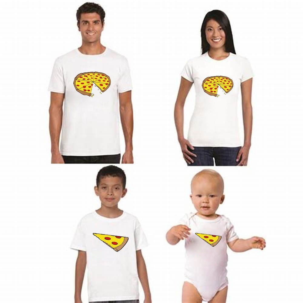 Family Matching Cute Pizza Short Sleeve T-Shirts