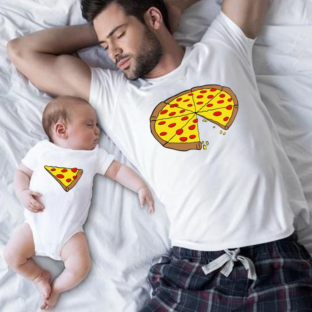 Family Matching Cute Pizza Short Sleeve T-Shirts