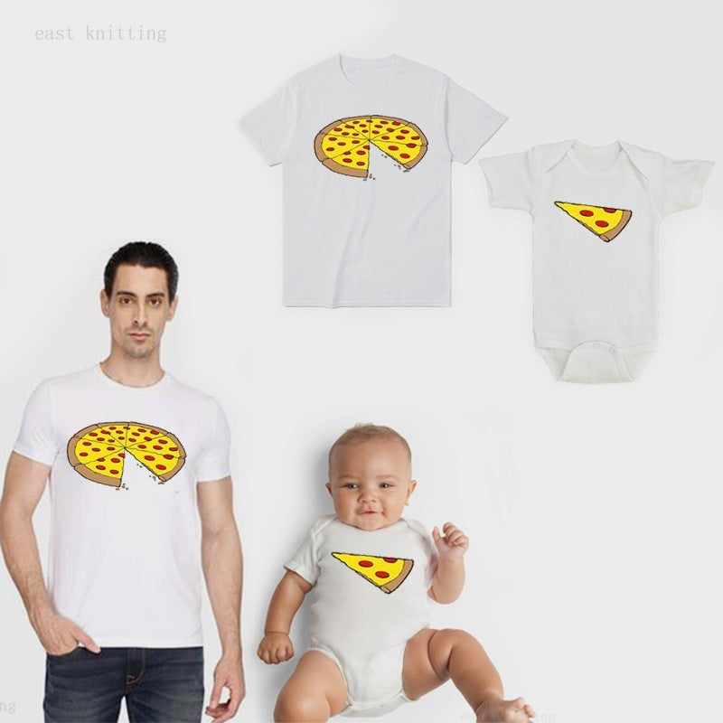 Family Matching Cute Pizza Short Sleeve T-Shirts