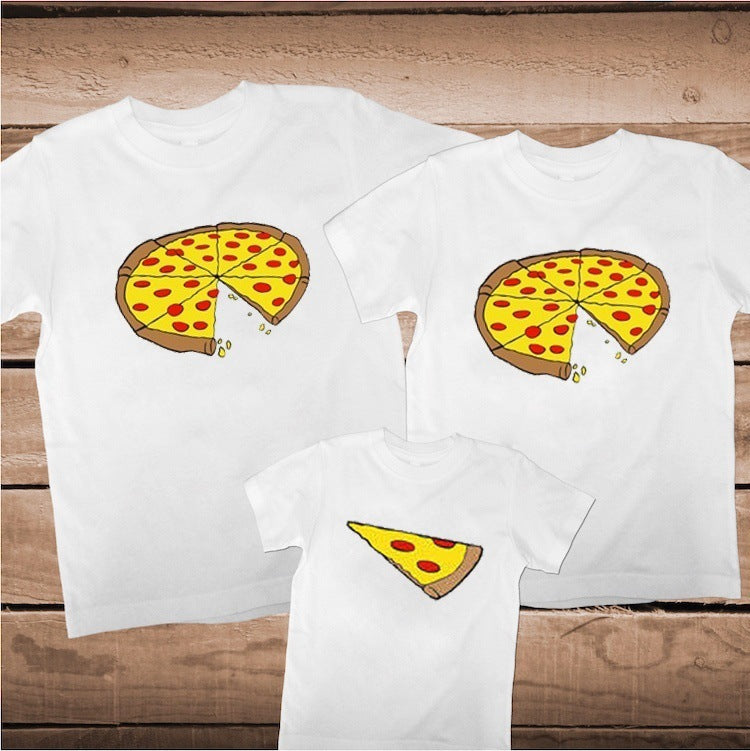 Family Matching Cute Pizza Short Sleeve T-Shirts