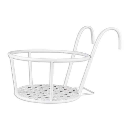 Chrome Black Metal Outdoor Plant Pot Holder