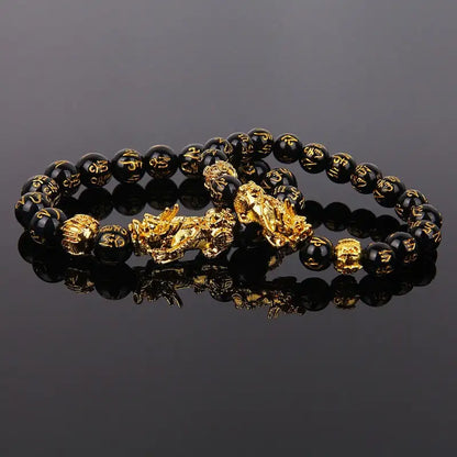 Feng Shui Wealth Bracelet  Black Beads