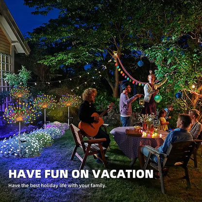 Solar LED Firework Fairy Light Outdoor Garden