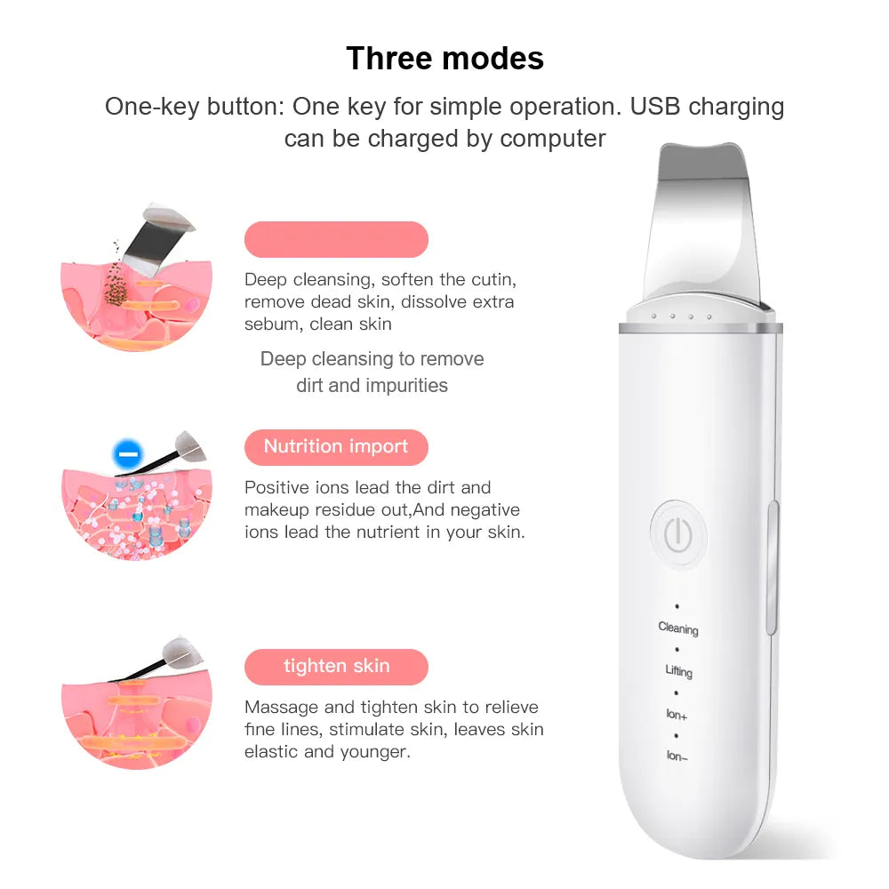 Ultrasonic Skin Face Scrubber