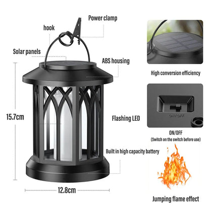 LED Solar Energy Simulation Flame Lamp