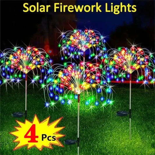 Solar LED Firework Fairy Light Outdoor Garden