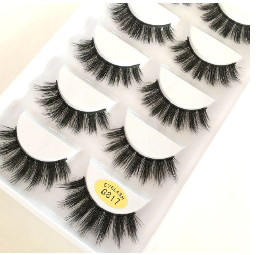 Five Pairs Of 3D False Eyelashes G800 Thick  Mink False Eyelashes