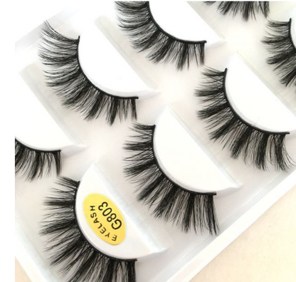 Five Pairs Of 3D False Eyelashes G800 Thick  Mink False Eyelashes